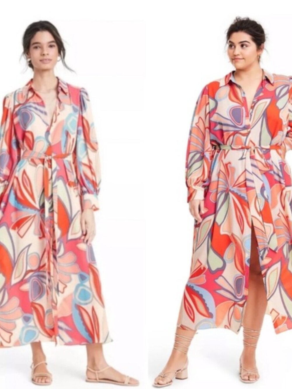 Alexis for Target Mied Floral Long Sleeve Robe Dress Size XS
